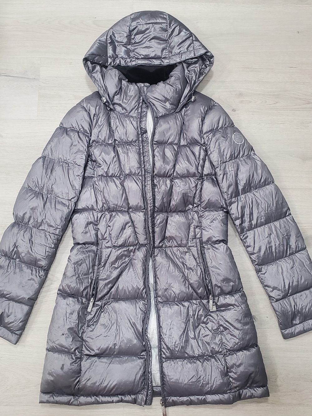 Calvin Klein Womens Lightweight Hooded Long Puffer Coat